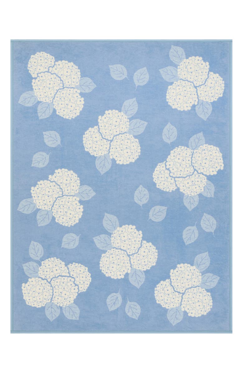 ChappyWrap Hydrangeas Bluebell Throw Blanket, Alternate, color, Blue