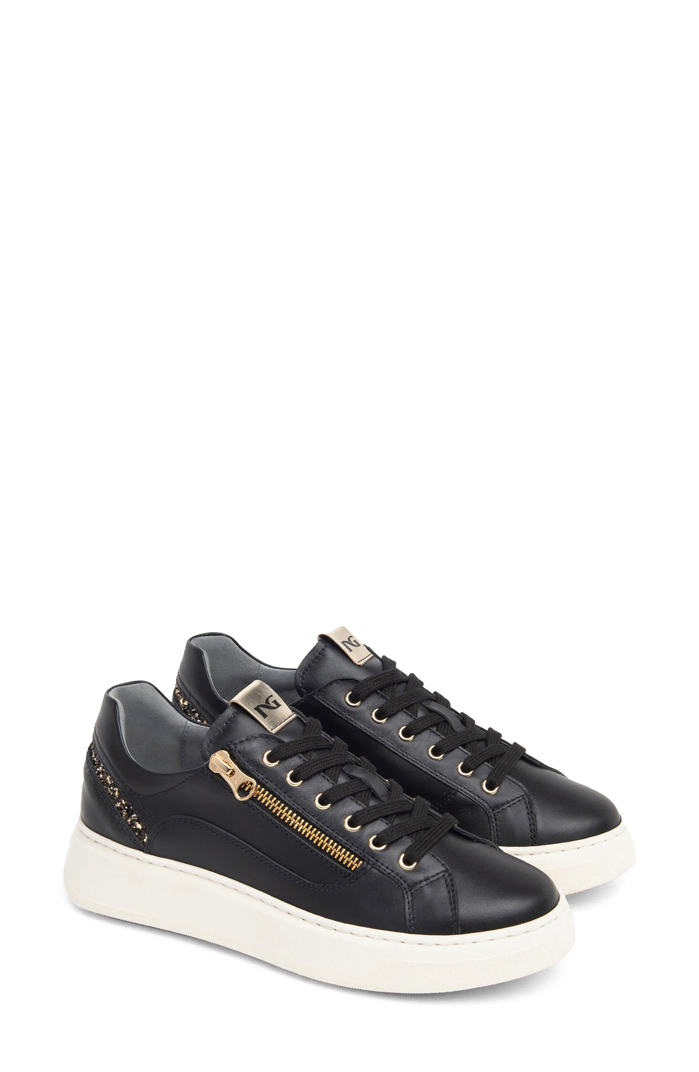 NeroGiardini Platform Sneaker, Main, color, Black