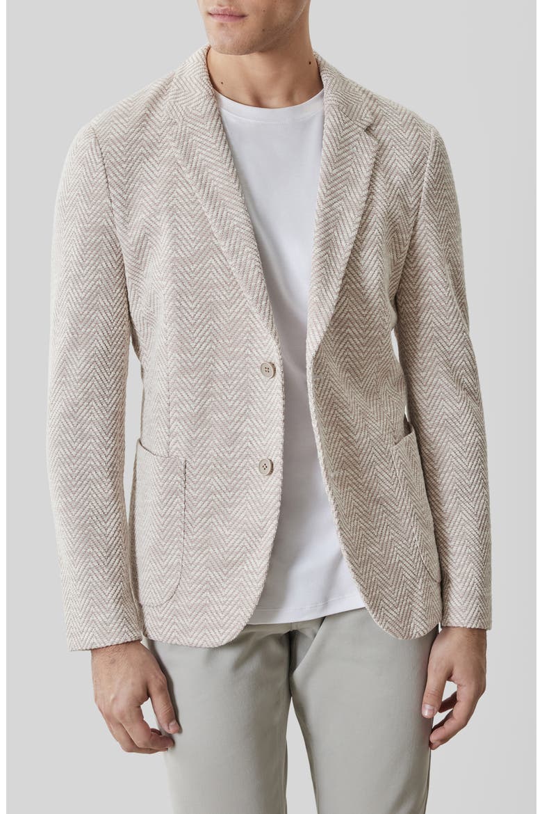 Jett Knit Herringbone Sport Coat, Main, color, SHADOW CORAL