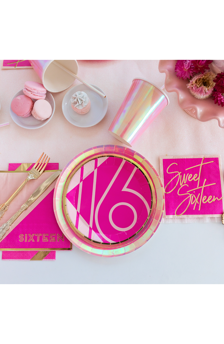 Jollity & Co Cocktail Napkins, Alternate, color, Sweet Sixteen