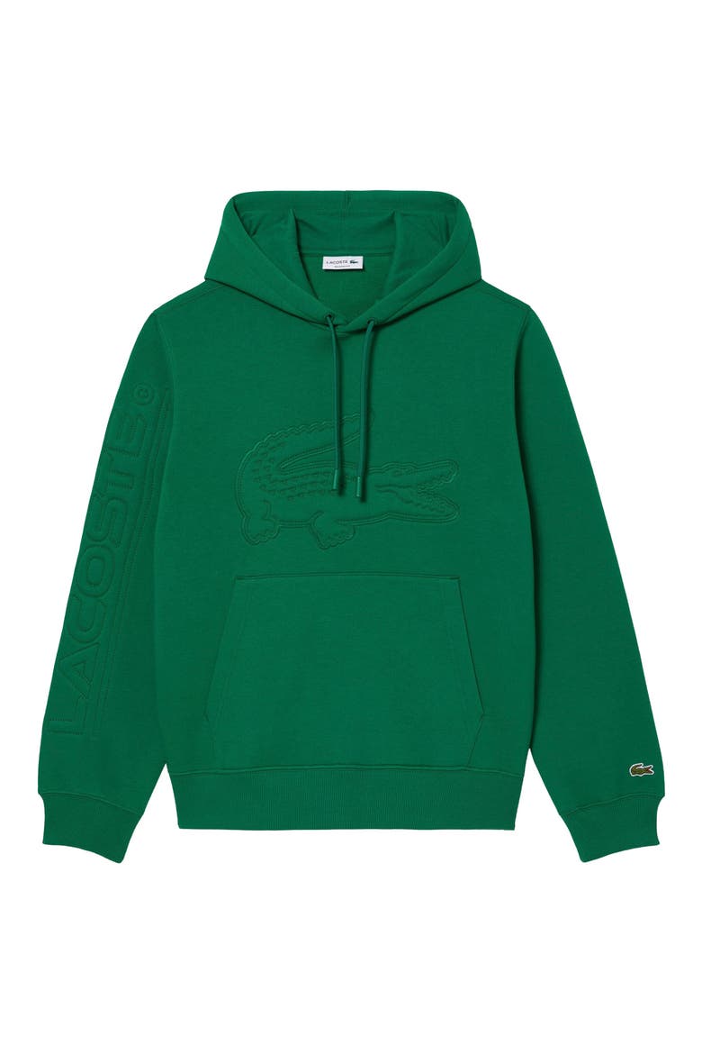 Relaxed Fit Logo Patch Hoodie, Main, color, ROQUETTE