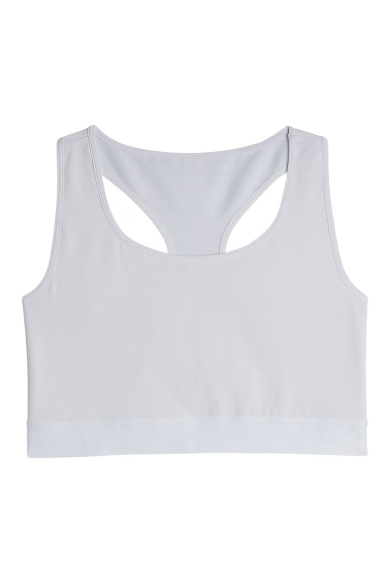 Compression Plus Racerback Crop Top, Alternate, color, WHITE
