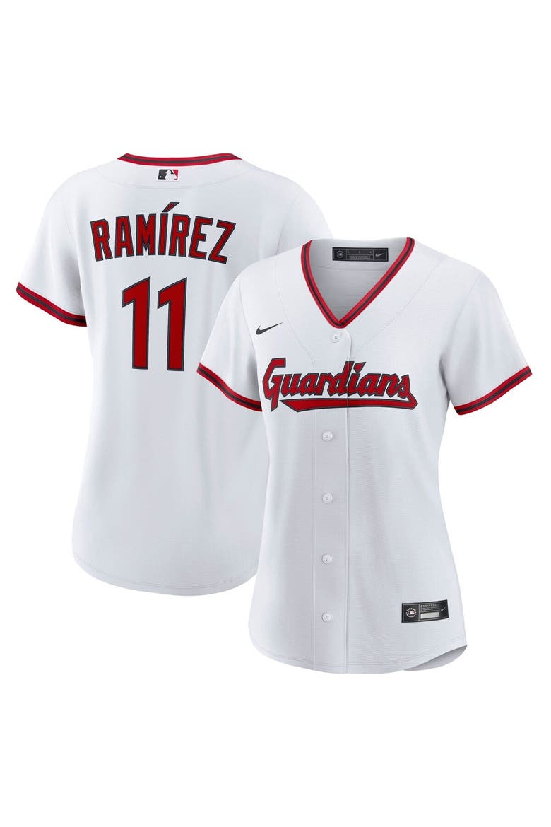 Women's Nike Jose Ramirez White Cleveland Guardians Home Replica 2.0 Player Jersey, Alternate, color, White