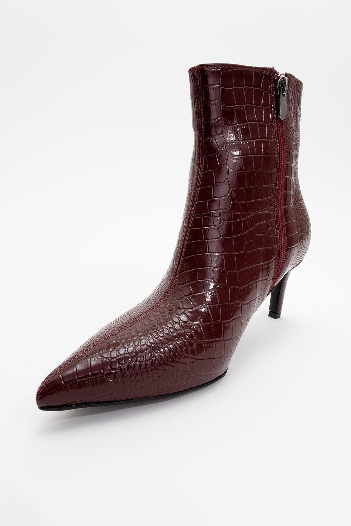 Noya Stiletto Boot, Alternate, color, Burgundy Patent Faux Leather