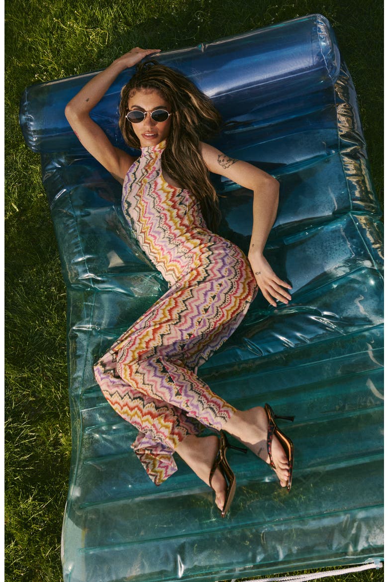Layra Print Sleeveless Maxi Dress, Alternate, color, RAINBOW VISION