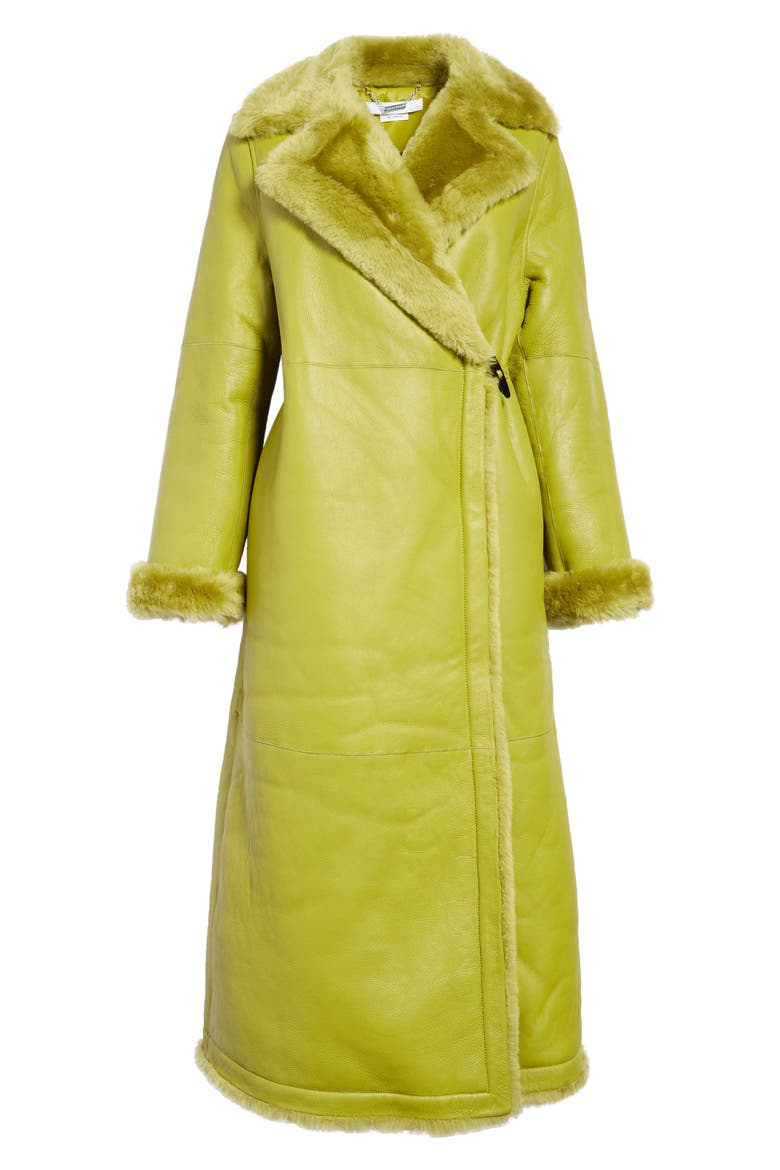 Mary Genuine Shearling Coat, Alternate, color, PEAR