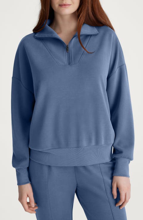 Luxe Traveler Knit Quarter Zip Pullover