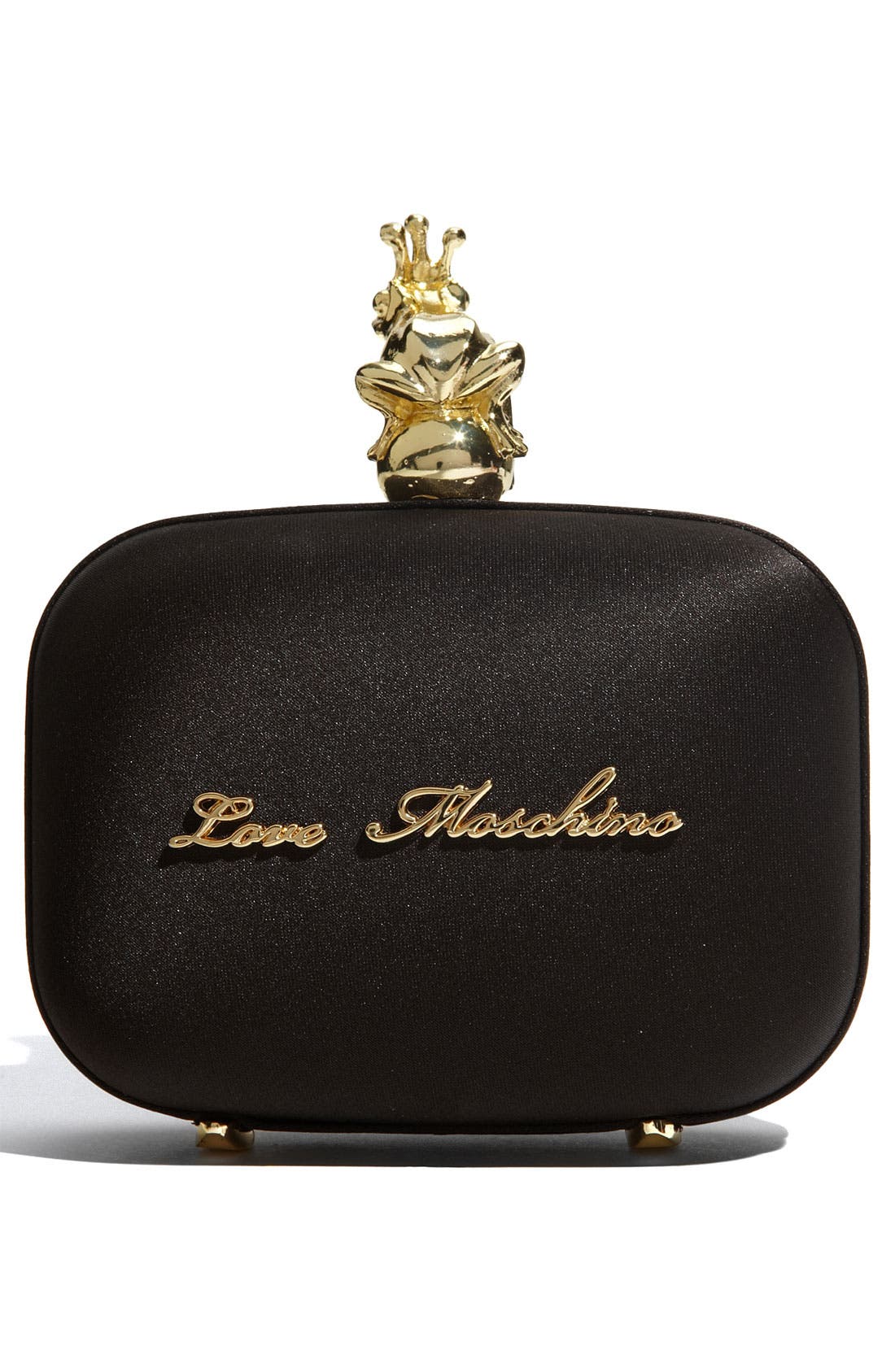 'Prince Charming' Box Clutch, Alternate, color, BLACK