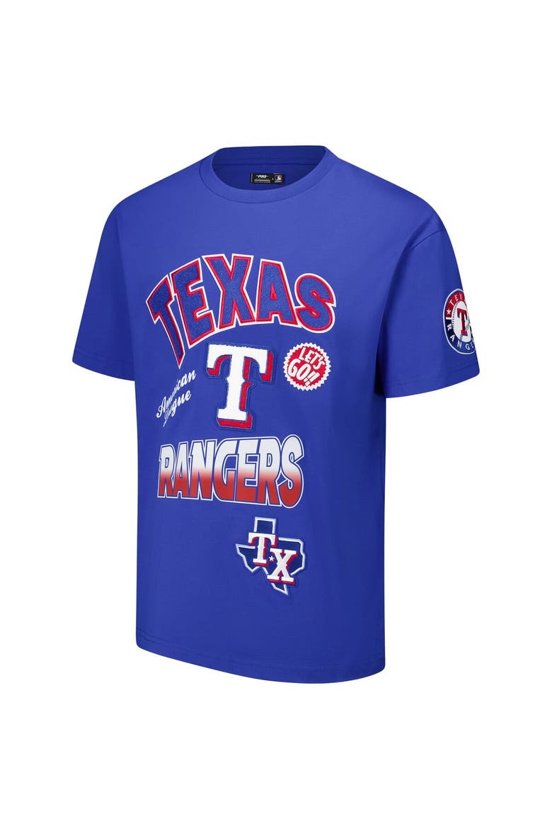 Men's Pro Standard Royal Texas Rangers Turn It Up Dropped Shoulder T-Shirt, Alternate, color, Royal