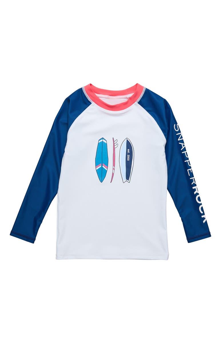 Snapper Rock Kids' Rock the Board Long Sleeve Rashguard, Main, color, 
