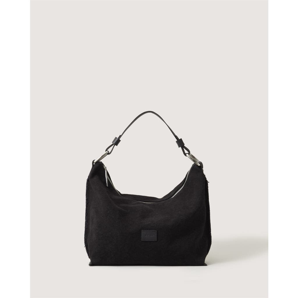 Graf & Lantz Graf Lantz Hana Canvas Hobo Bag In Black