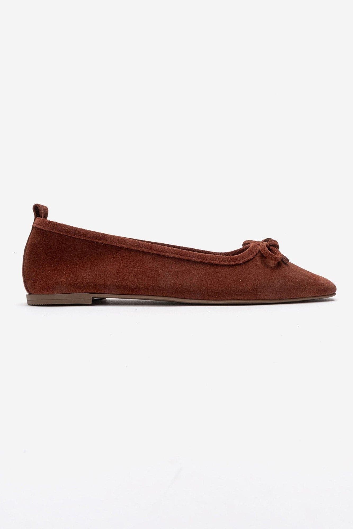 Sosa Leather Ballet Flat, Alternate, color, Terracotta Suede