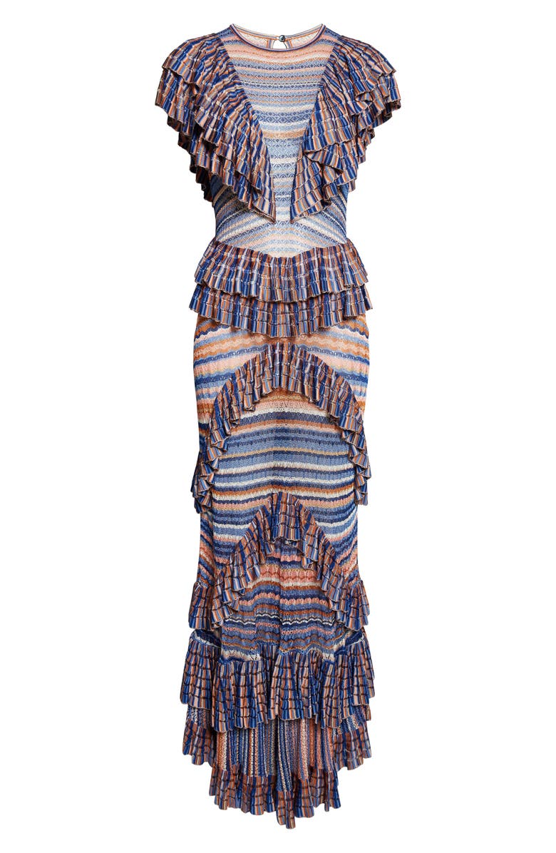 Ulla Johnson Raina Ruffle Lace Maxi Dress, Alternate, color, 