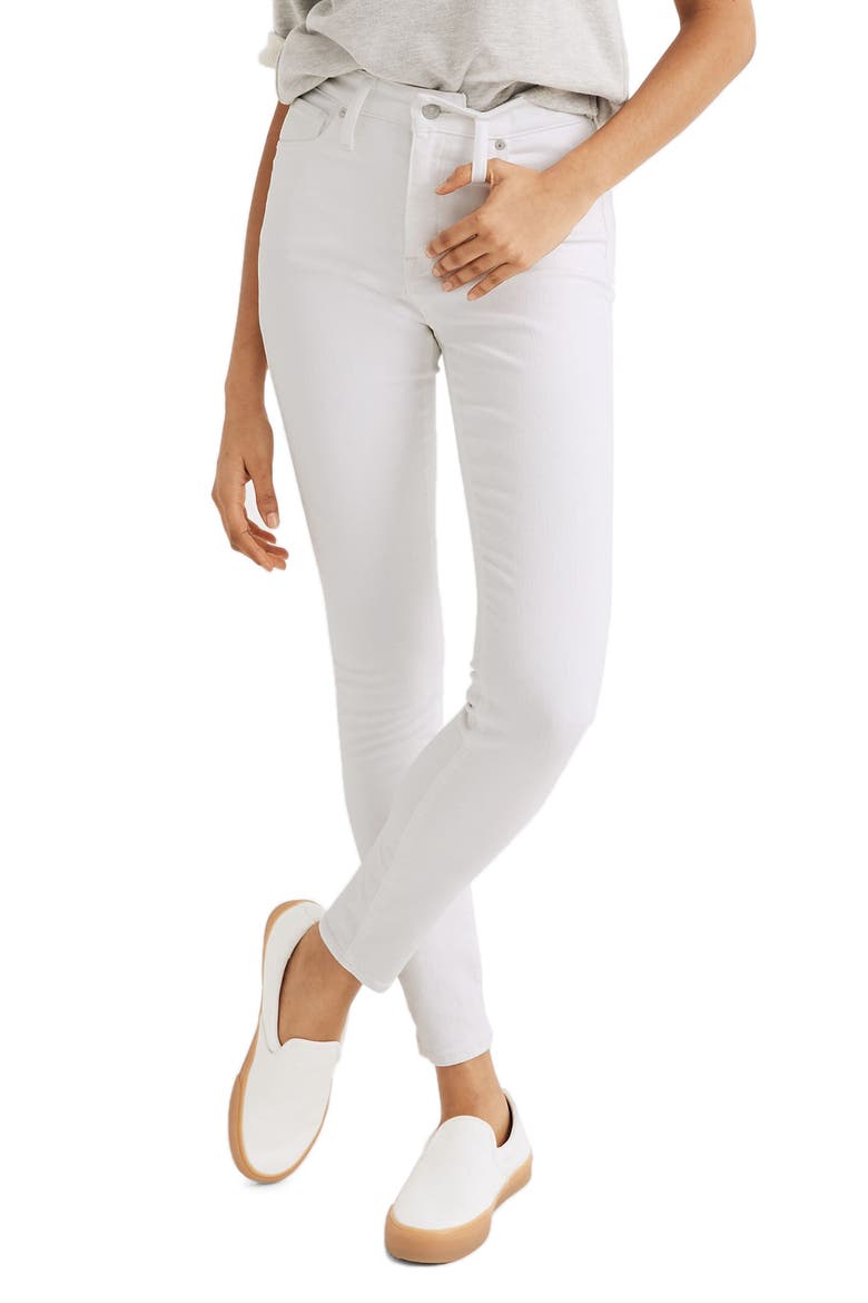 Curvy High Waist Skinny Jeans, Main, color, PURE WHITE