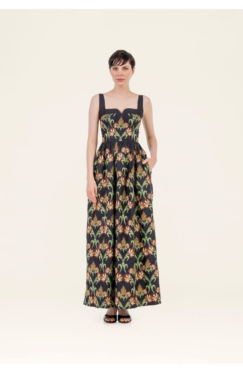 Agua by Agua Bendita Jaspe Azucar Maxi Dress, Alternate, color, Multicolor