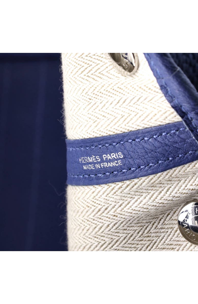 Pre-Owned Hermes Garden Party Tote Leather 30, Alternate, color, Bleu Brighton