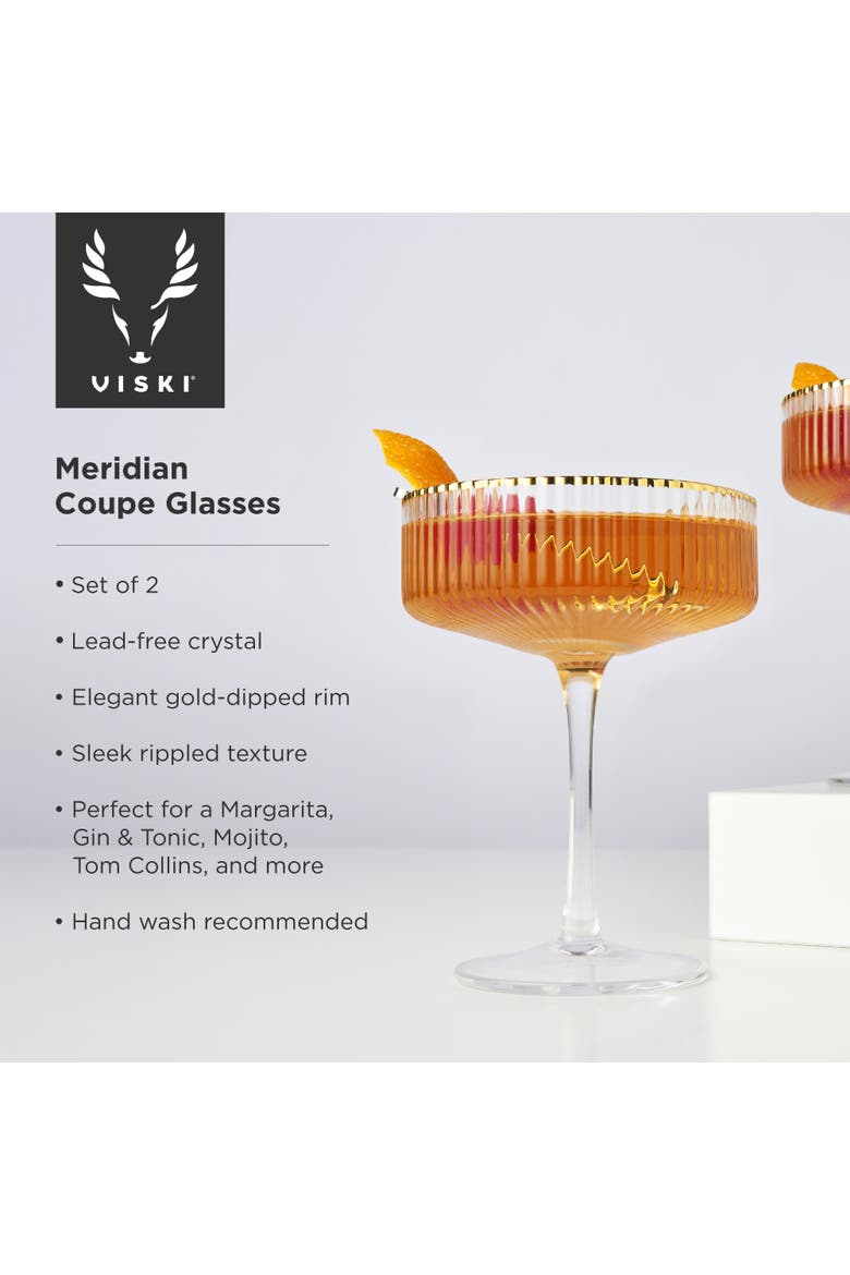 Meridian Crystal Coupe Glasses Set of 2, Alternate, color, Clear