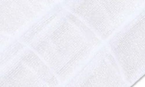 Memoi Sheer Plaid Ankle Socks In White