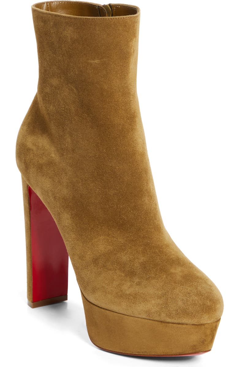 Christian Louboutin Loo Platform Bootie, Main, color, Bronzo