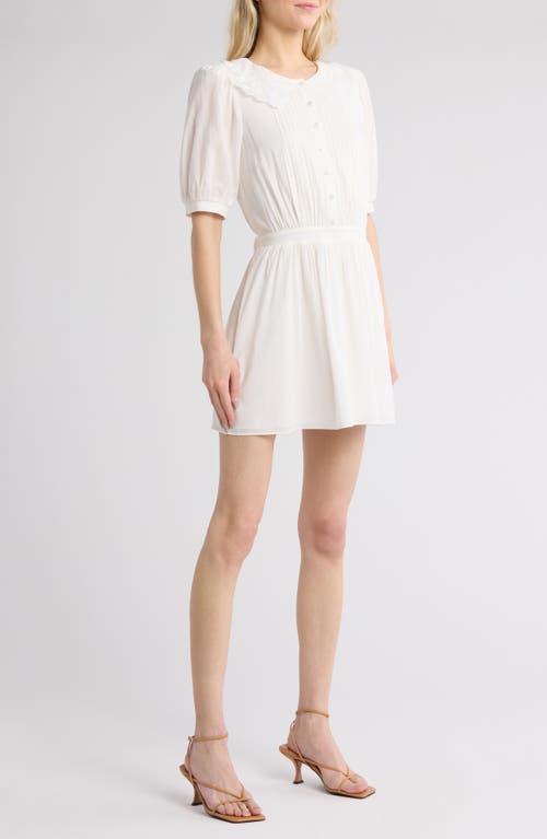 Reformation Kairos Lace Trim Dress In Ivory