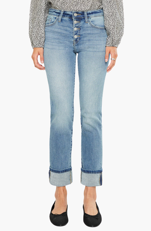 Kancan Noelle Essentials High Rise Skinny Straight Jeans In Blue