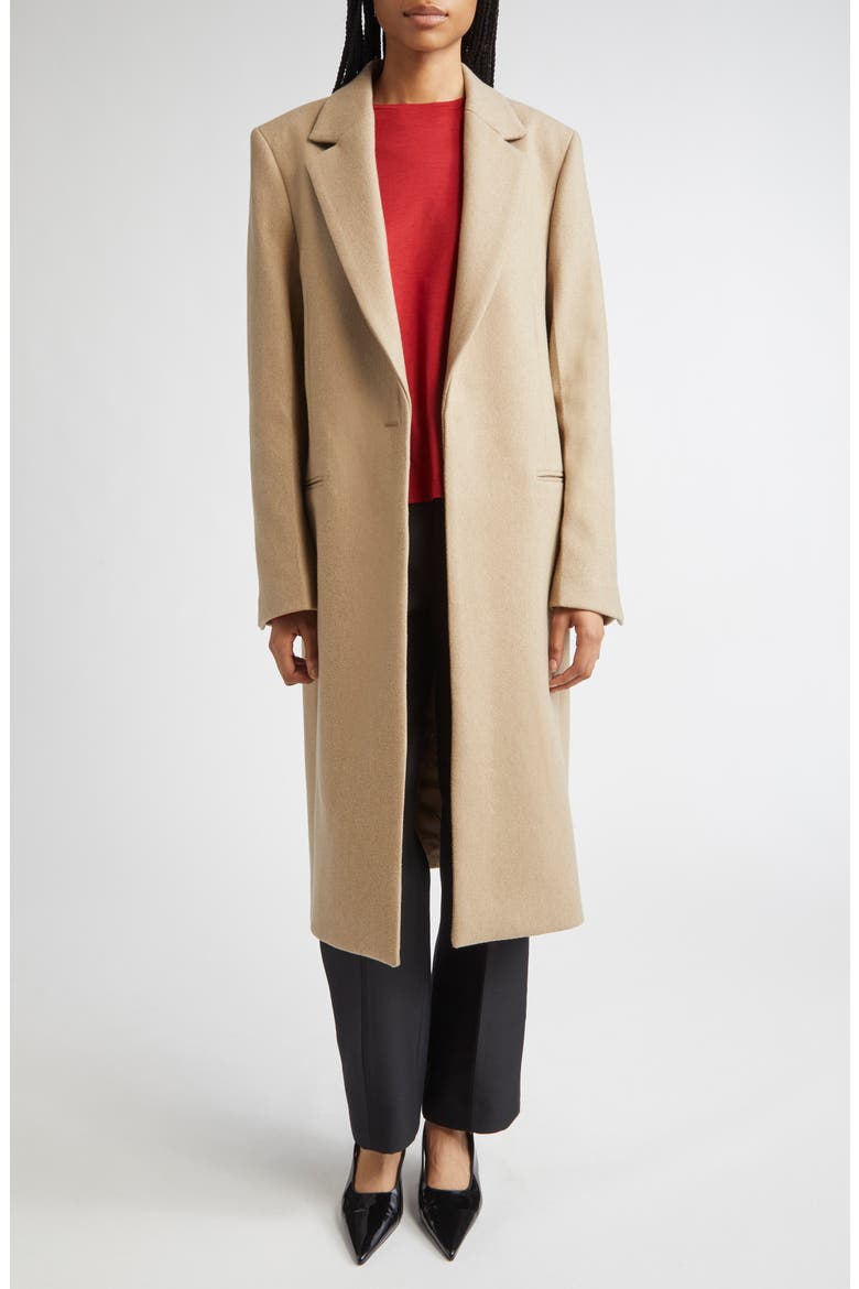 Classic Wool Blend Coat, Main, color, BISCUIT