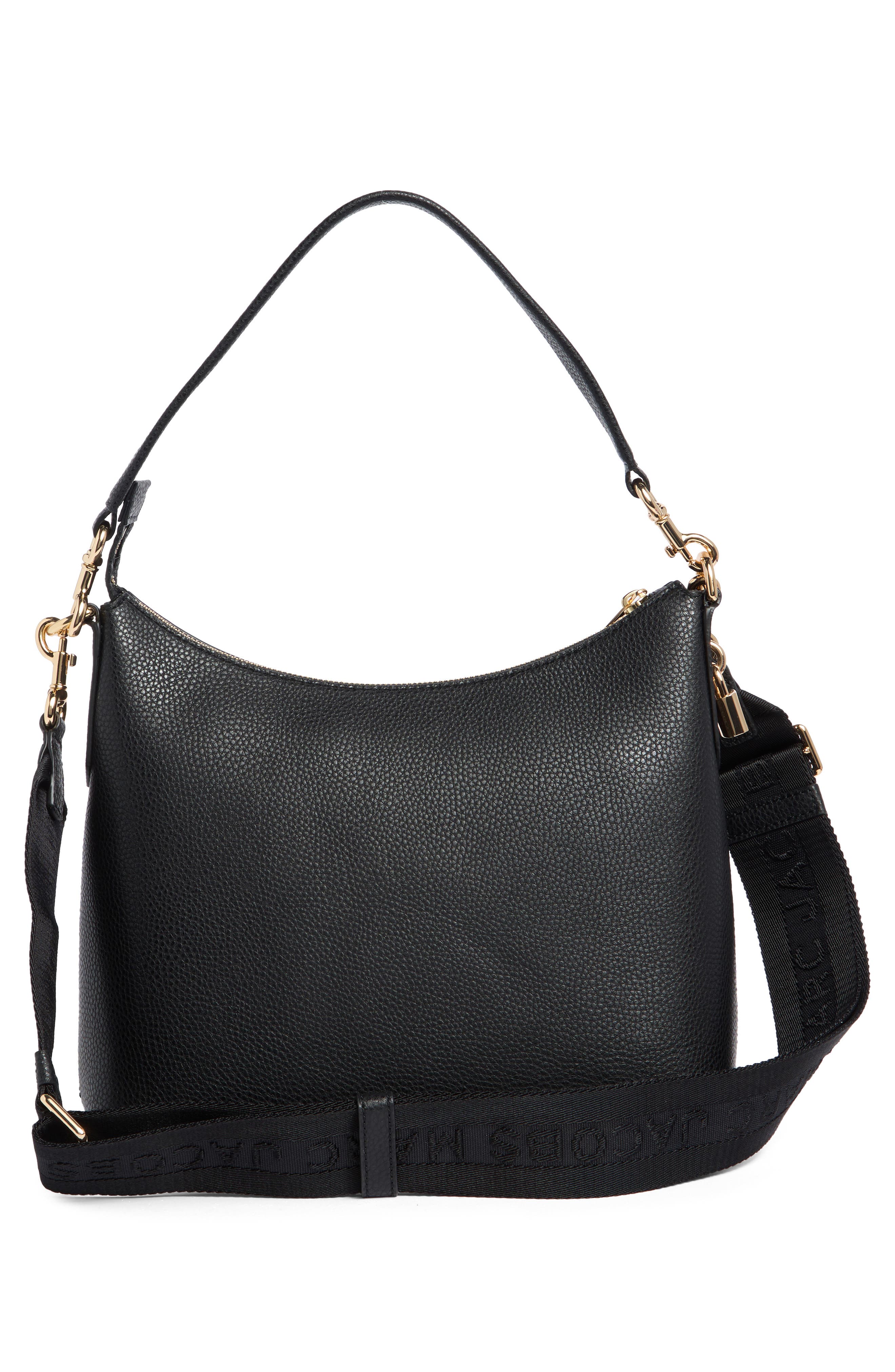 Marc Jacobs Drifter Pebbled Leather Large Hobo Bag, Alternate, color, Black