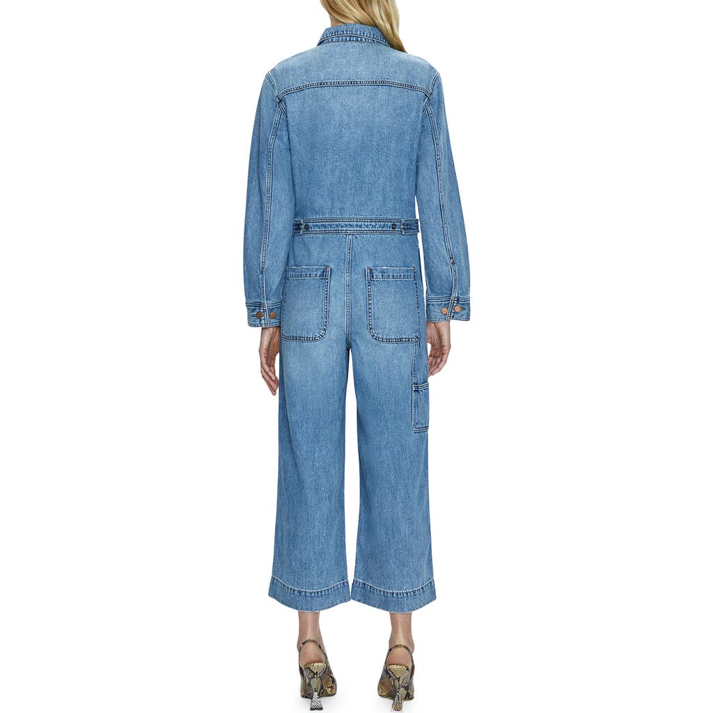 Pistola Leo Relaxed Denim Jumpsuit In Brown