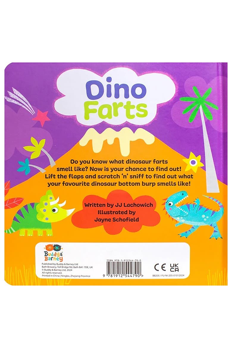 Scratch & Sniff Book, Dino Farts, Age 3+, Alternate, color, Multicolored