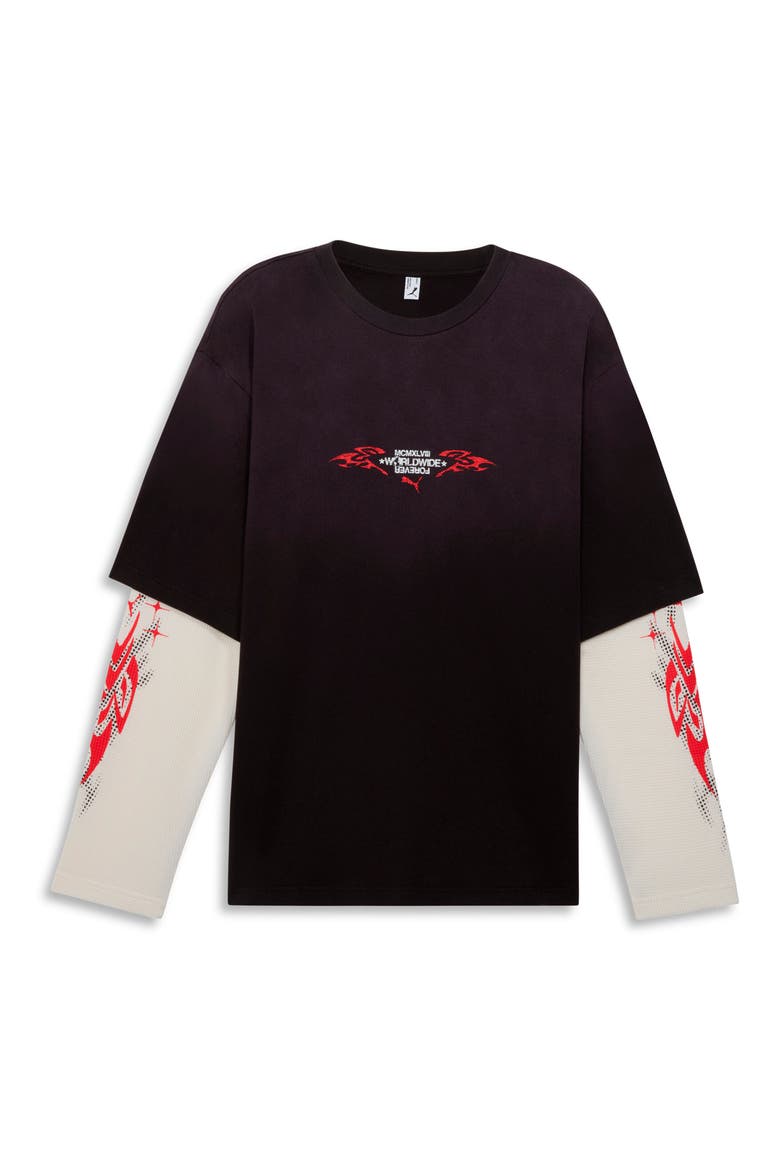 PumaTech X Washed Boxy Long Sleeve T-Shirt, Alternate, color, PUMA BLACK