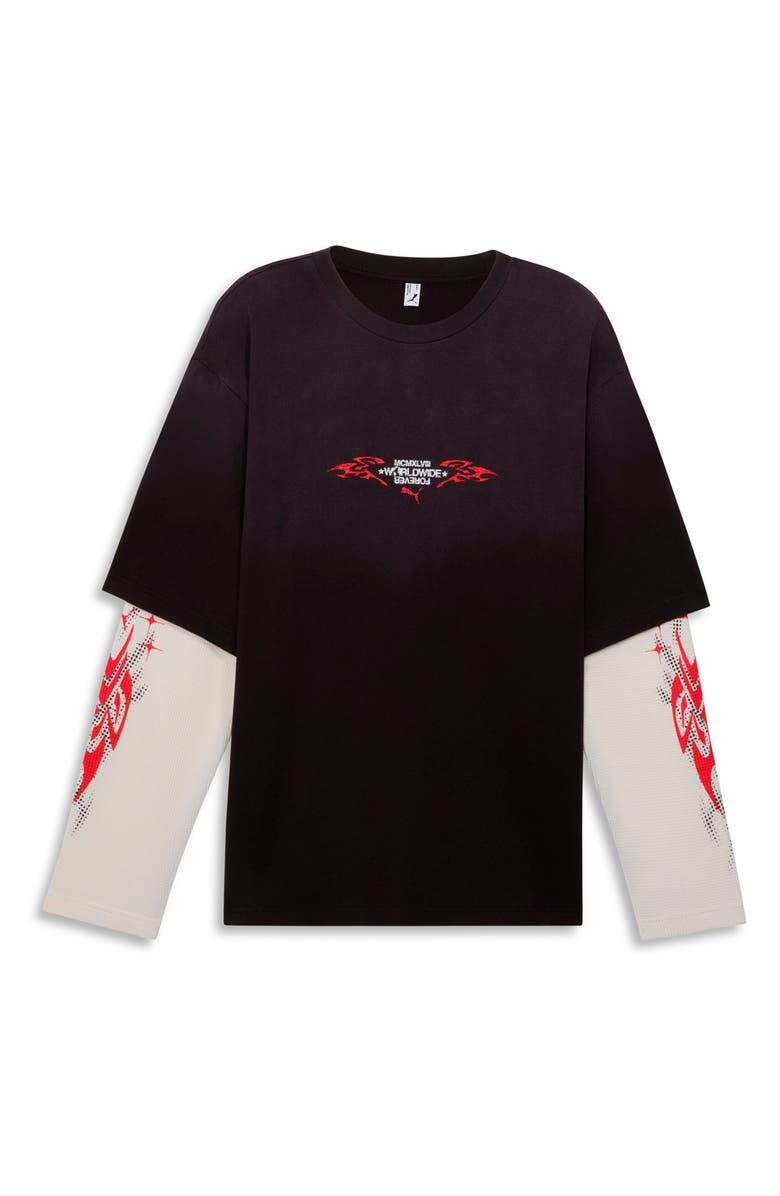 PUMA Tech X Washed Boxy Long Sleeve T-Shirt, Alternate, color, Puma Black