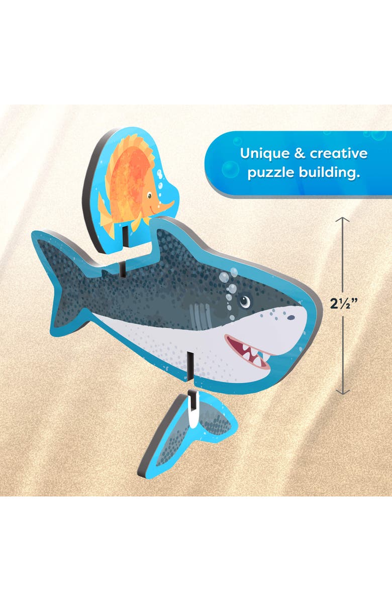 HABA 3D Puzzle Underwater Play World 36-Piece with Wooden Figures, Alternate, color, Blue Multi