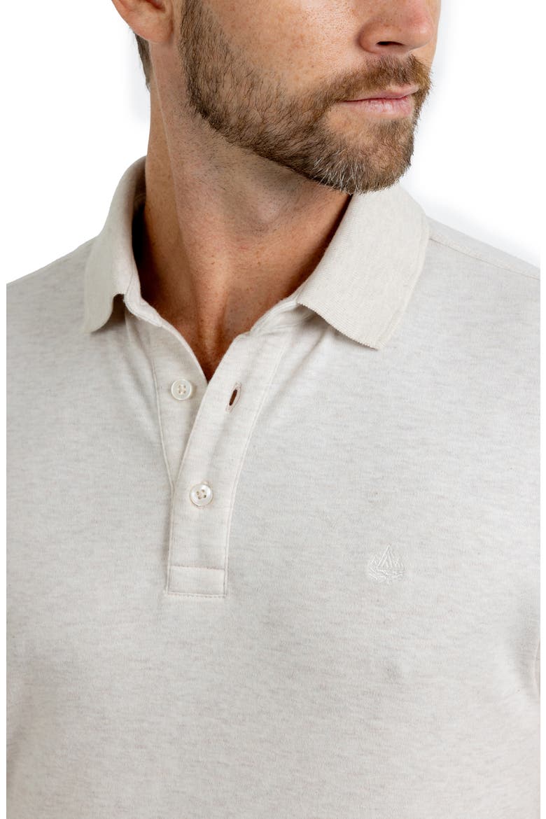 Heathered Jersey Polo, Alternate, color, OATMEAL