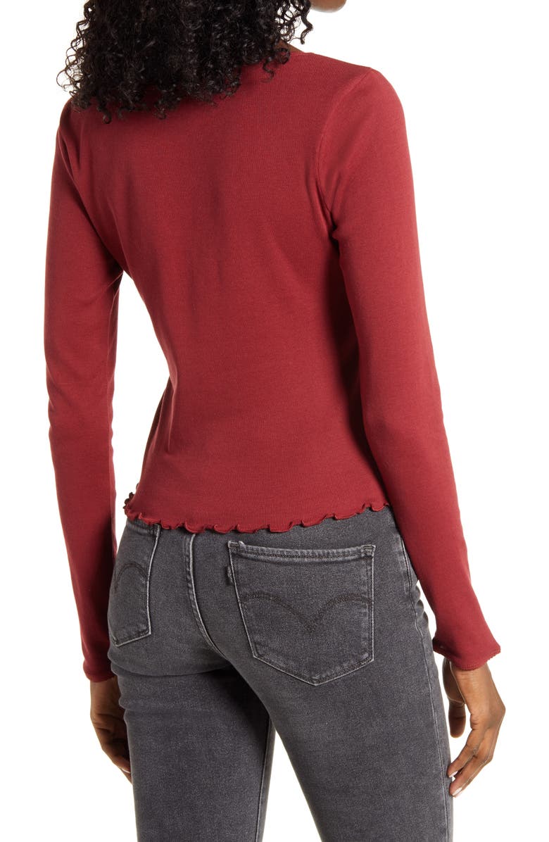 BP. Lettuce Edge Long Sleeve T-Shirt, Alternate, color,