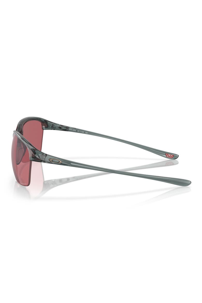 Unstoppable 65mm Prizm™ Gradient Oversize Polarized Rectangular Sunglasses, Alternate, color, SHINY BLACK