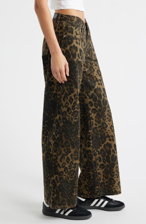 Ptcl Low Rise Wide Leg Jeans In Brown
