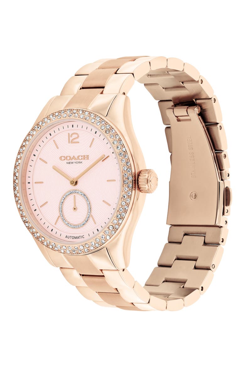 Brooks Bracelet Watch, 38mm, Alternate, color, PINK