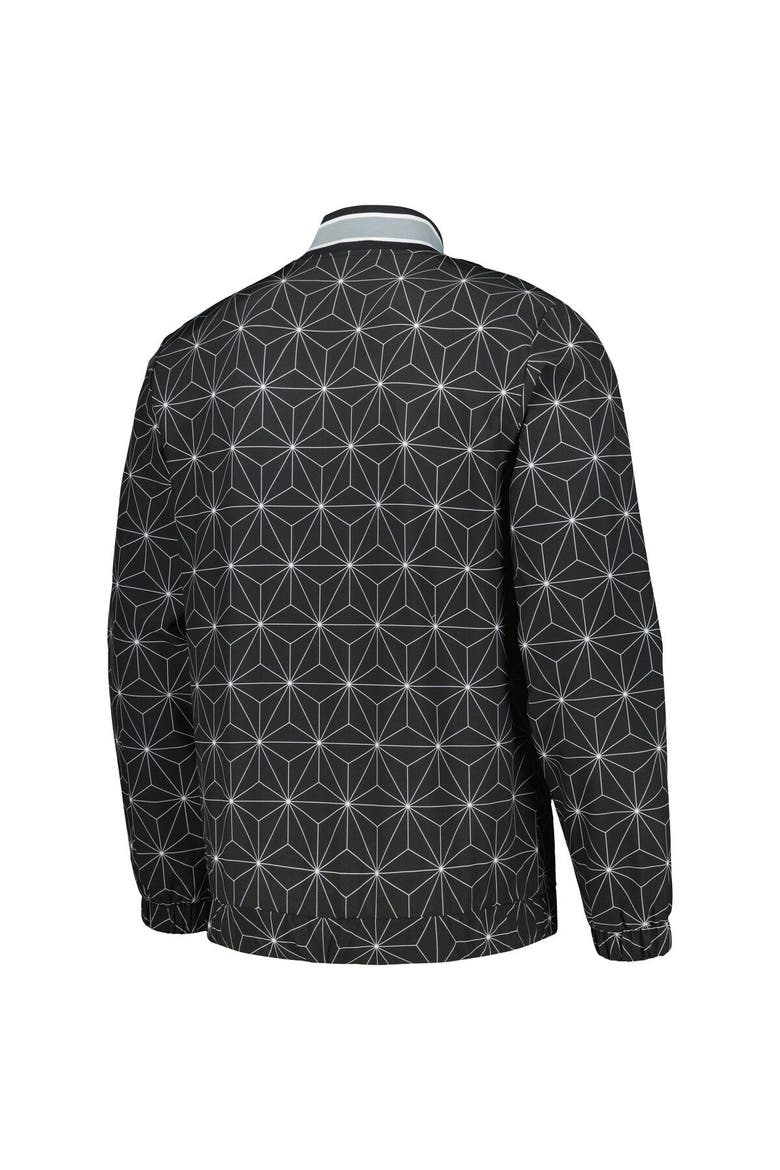 Men's Starter Black Brooklyn Nets In-Field Play Fashion Satin Full-Zip Varsity Jacket, Alternate, color, Black