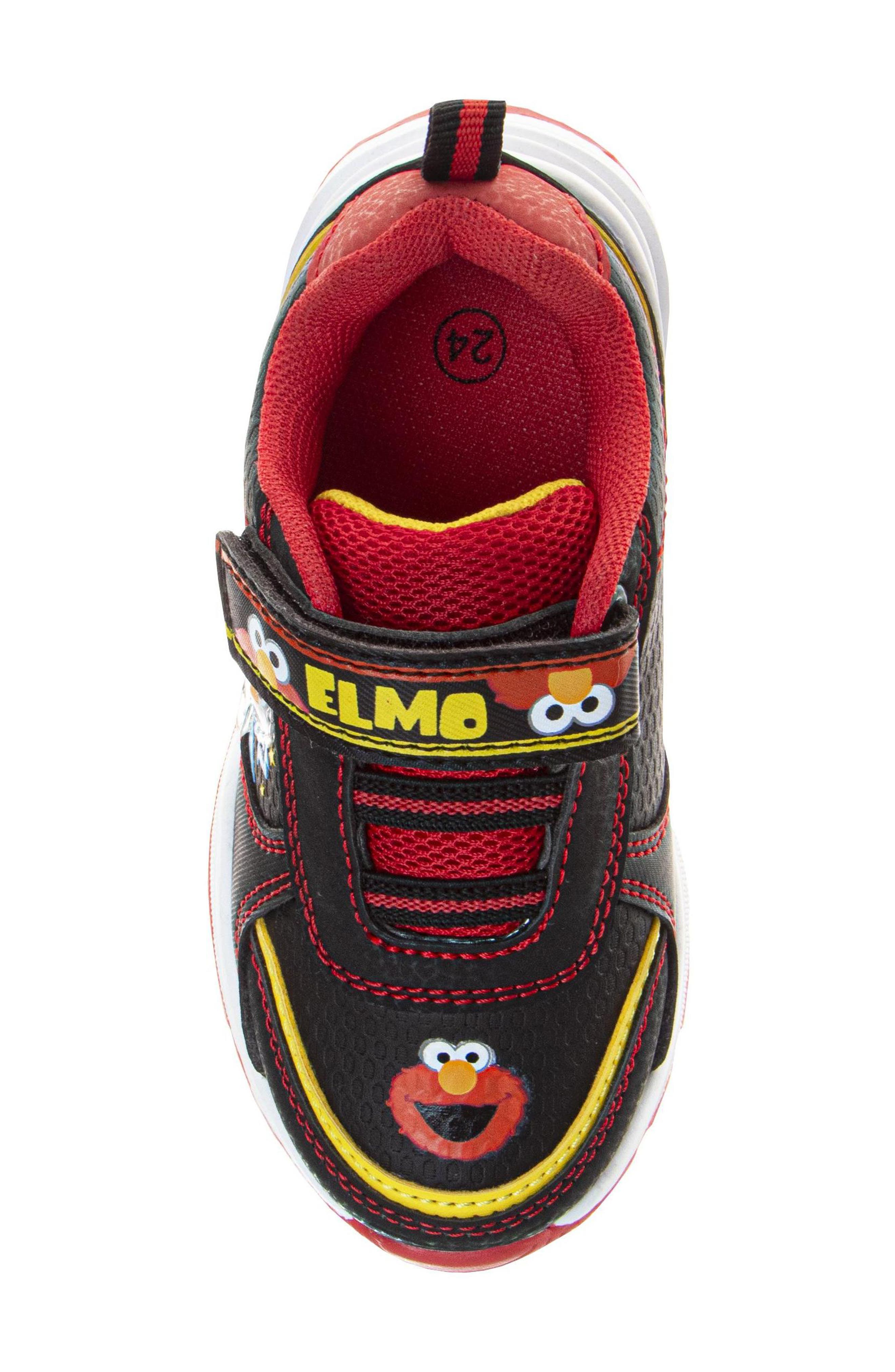 JOSMO Kids' Sesame Street Elmo Light-Up Sneaker, Alternate, color, Black/Red