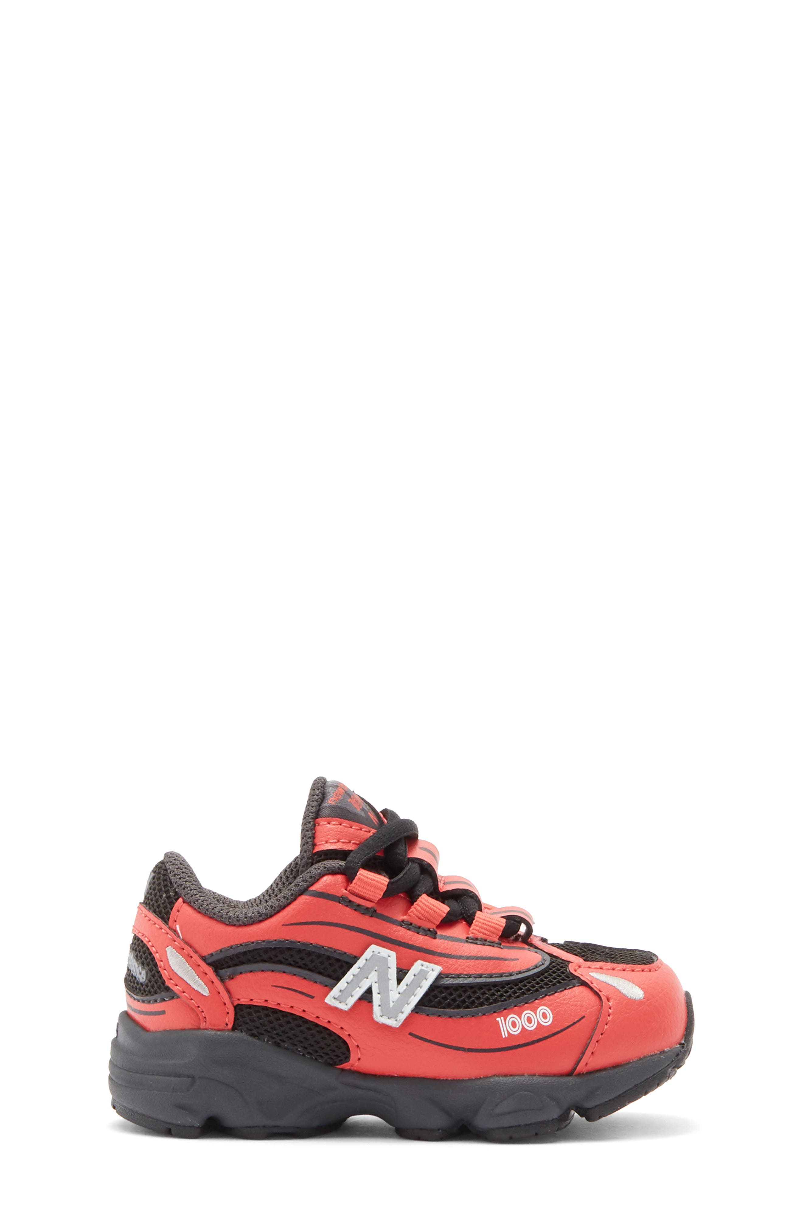 New Balance Kids' 1000 Sneaker, Alternate, color, Blast Red/ Black Cement