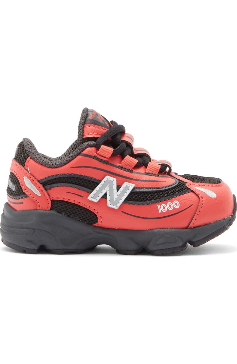 New Balance Kids' 1000 Sneaker, Alternate, color, Blast Red/ Black Cement