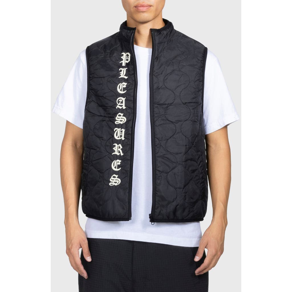Pleasures Felis Reversible Vest In Black