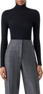 Akris Cashmere & Silk Rib Funnel Neck Sweater