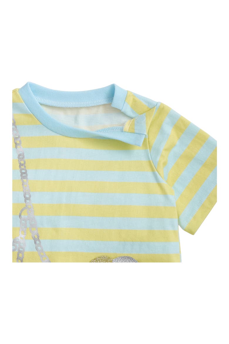Kids' Fidget Appliqué Cotton Jersey T-Shirt & Shorts Set, Alternate, color, YELLOW