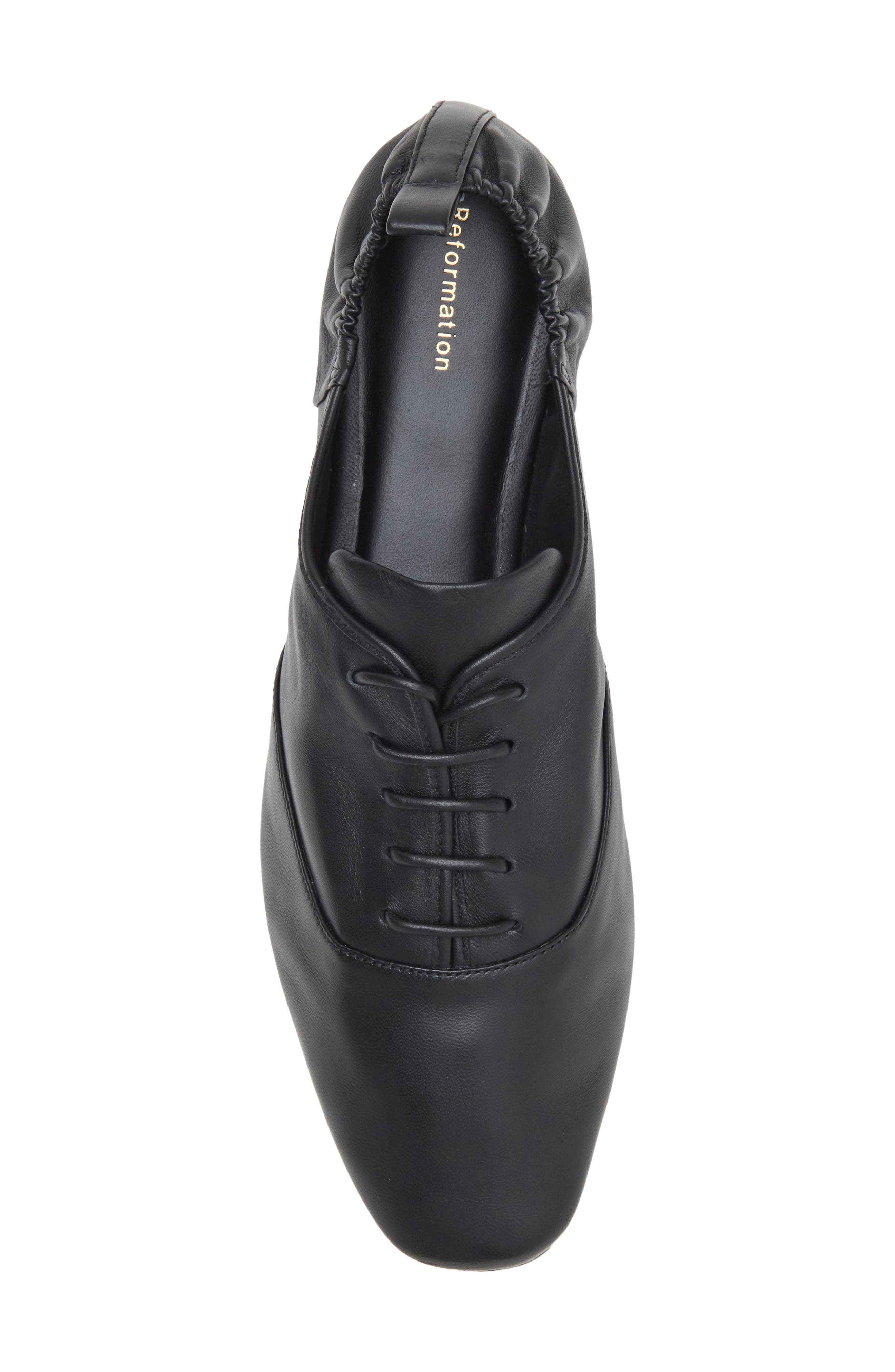 Marie Leather Lace Up Oxford, Alternate, color, BLACK LEATHER
