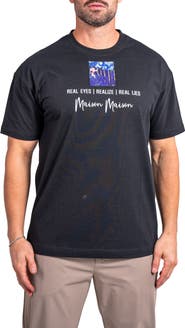 Maceoo Ascension Eyes Appliqué Cotton Graphic T-Shirt