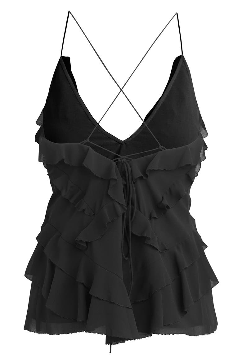 The Who Me Ruffle Camisole, Alternate, color, BLACK