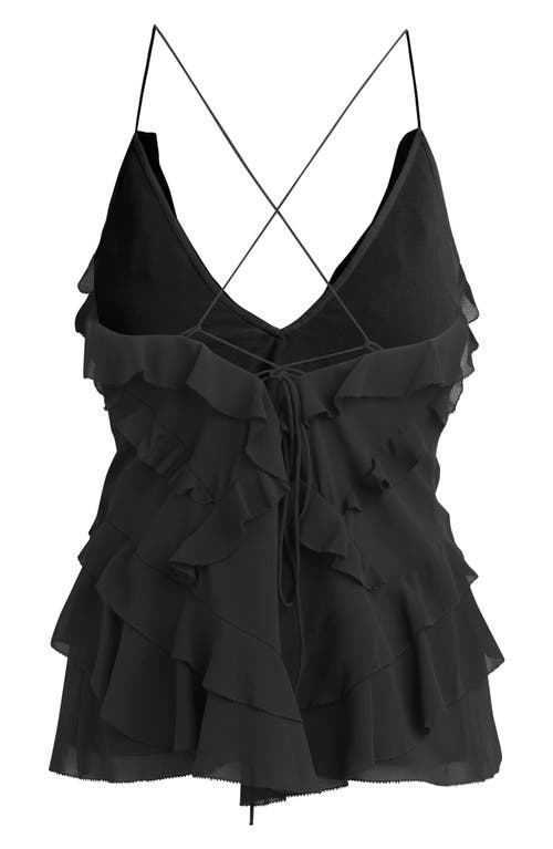 Favorite Daughter The Who Me Ruffle Camisole In Black