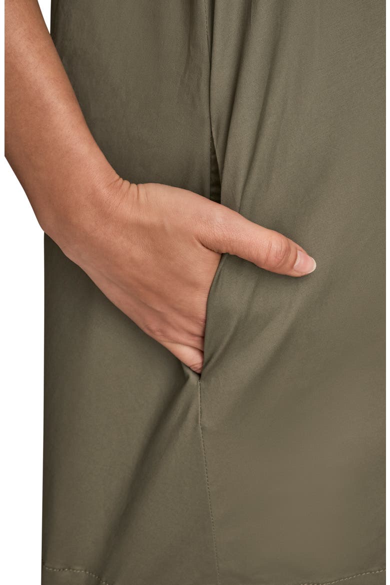 Elbow Sleeve Collar Dress, Alternate, color, KHAKI GREE
