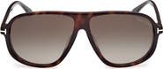 TOM FORD Guillaume 61mm Gradient Pilot Sunglasses